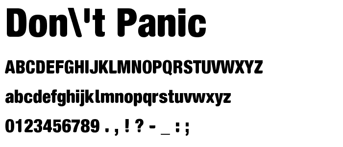 Don_t Panic font